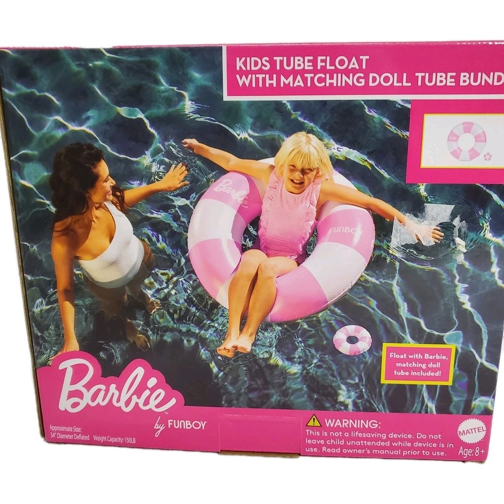 Barbie Kids‎ Pool Tube Float 34" Matching Doll Tube Set Ages 8+ Toy Funboy NIB